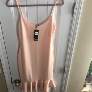 Stunning Peach Dress -Boohoo Night Collection